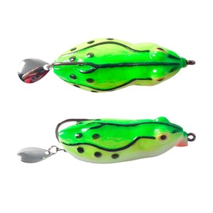 Señuelo de pesca Raid Frog de 65 mm y 14 g, cebo artificial de superficie para pesca de bagre con anzuelo simple giratorio - Product Image 1