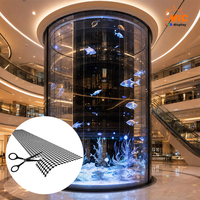 Écran LED en maille transparente flexible, affichage mural LED holographique 3D HD, film d'écran invisible pour fenêtre en verre pour la publicité dans les centres commerciaux