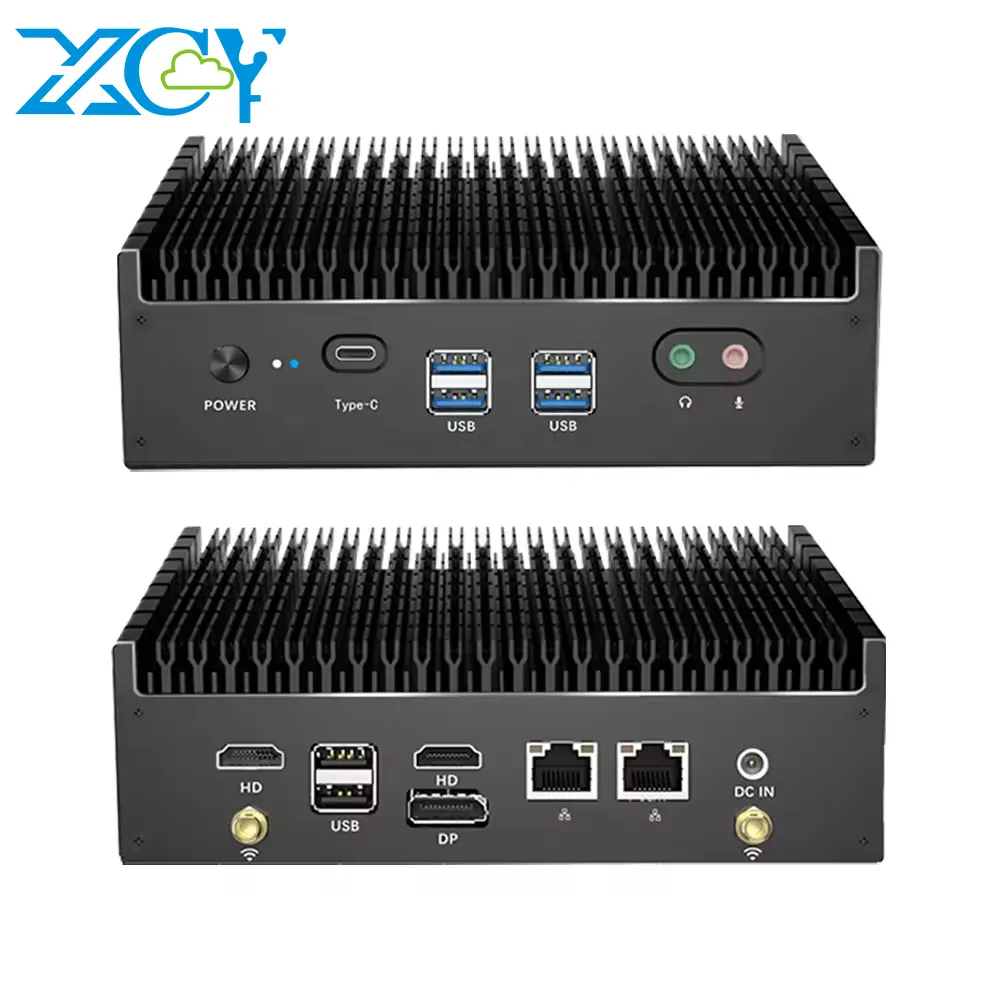 12th Gen Core i3 1215U i5 1235U i7 1255U Win11 Pro 4K UHD Mini PC Fanless Dual 2.5G Ethernet WiFi6 Thunderbolt 4 Gaming Computer
