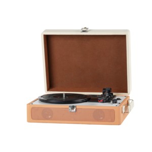 Giáng Sinh Quà Tặng Giá Cả Phải Chăng Cổ Điển Vali Bàn xoay 3 Tốc Độ Bt Hi-Fi Stereo Lp Vinyl Máy Ghi Âm Với Được Xây Dựng Trong Pin - Product Image 5