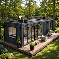 Maison-conteneur de luxe moderne avec 2 chambres, salle de bain, cuisine, balcon et terrasse extérieure – Logement de villégiature moderne