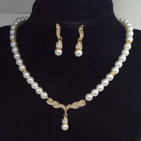 Nouveaux ensembles créatifs de boucles d'oreilles pendantes et colliers en perles pour femmes, parure de bijoux, accessoires de mariée et pour anniversaire de mariage