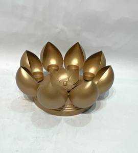 Portavelas Diwali Lotus Urli, una impresionante pieza decorativa festiva diseñada para realzar las celebraciones - Product Image 2