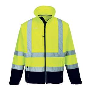PORTWEST - S425YNRM <b>Hi</b>-<b>vis</b> two tone <b>Softshell</b> (3L) yellow/blue navy <b>jacket</b> - EAN 5036108219117 <b>HI</b>-<b>VIS</b> WORKWEAR - Product Image 1
