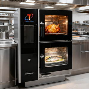 Horno de Vapor Comercial de Alta Capacidad con Control Táctil Inteligente, Horno de Convección para Restaurante, Hotel, Cocina TLBW-E-T31*2 Comb - Product Image 4