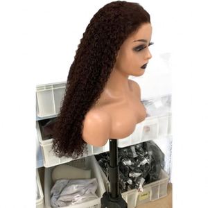 Perruque bandeau de couleur naturelle sans colle non traitée Texture personnalisée <span class=keywords><strong>Afro</strong></span> Kinky Curly perruque bandeau aligné sur les cuticules - Product Image 1