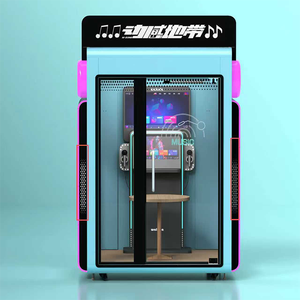Mini Cabina Insonorizada, Máquina de Karaoke de Autoservicio, Mini Jukebox Móvil, Juegos que Funcionan con Monedas - Product Image 1