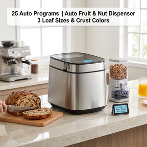 SOHEF Multi-Cooker Bread Maker Pro 1-2LB 25+ fonctions : plus que un simple appareil à pain, pour confitures, yaourts, gâteaux, et bien plus encore. Votre assistant de cuisine polyvalent qui vous fait gagner de la place. - Product Image 1