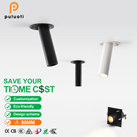 Lampe encastrée à angle large réglable 5W 36 °   Luminaire Ray 85mm à bras court blanc neutre pour appartement, couloir long, éclairage d'ambiance