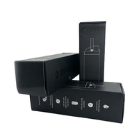 Boîte en papier noir mat pour impression, emballage personnalisé avec dessin au trait pour accessoires de petits appareils électroniques