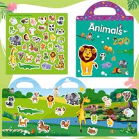 Livres d'autocollants en gros personnalisés en usine pour les tout-petits jouets éducatifs Montessori pour enfants livre d'autocollants de gelée réutilisables