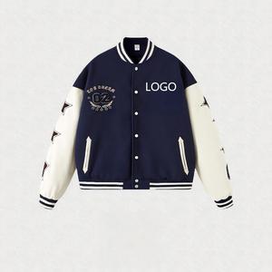 Chaqueta de Invierno Personalizada para Hombre, Diseño Color Block con Apliques, Alta Calidad, Manga Larga, OEM, Uniforme de Béisbol para Exteriores - Product Image 1