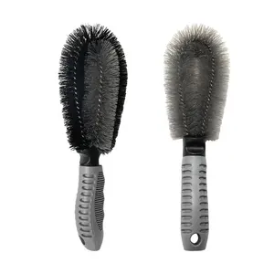 Commercial Use Durable Plastic Drive Car Wheel Brush Auto Detailing Brush Wheel and Spoke Brush with Soft Grip Handle