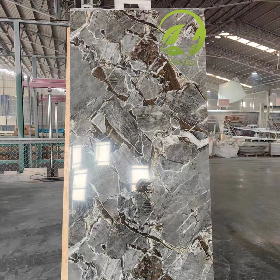 Modern Waterproof Fireproof PVC UV Marble Sheet High Glossy Marble ...