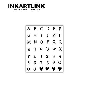 สติกเกอร์สักลายตัวอักษรและตัวเลขแบบสมุนไพร กันน้ำ ติดทนนาน 15 วัน ลายกึ่งถาวร สำหรับตกแต่งร่างกายบริเวณคอ อก ผู้หญิง ผู้ชาย - Product Image 4
