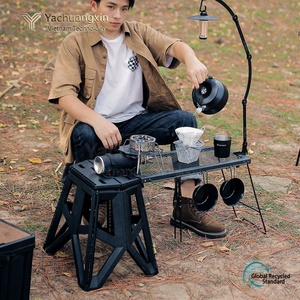 Outdoor multifunctional adjustable lamp holder, metal long arm <b>foldable</b> <b>desk</b> lamp holder, camping lamp holder - Product Image 6