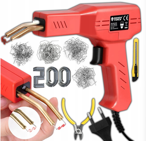 Pistolet de soudage <span class=keywords><strong>plastique</strong></span> pour pare-chocs de voiture 50W, agrafeuse à chaud, 200 agrafes, kit d'outils de réparation de carrosserie automobile - Product Image 5