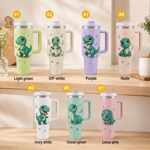 แก้วน้ำสแตนเลสสุญญากาศสองชั้นลายการ์ตูนสัตว์เลี้ยงแบบกำหนดเอง ขนาด 14-40 ออนซ์ พร้อมหูจับ พิมพ์ลาย UV สลักด้วยเลเซอร์ - Product Image 4