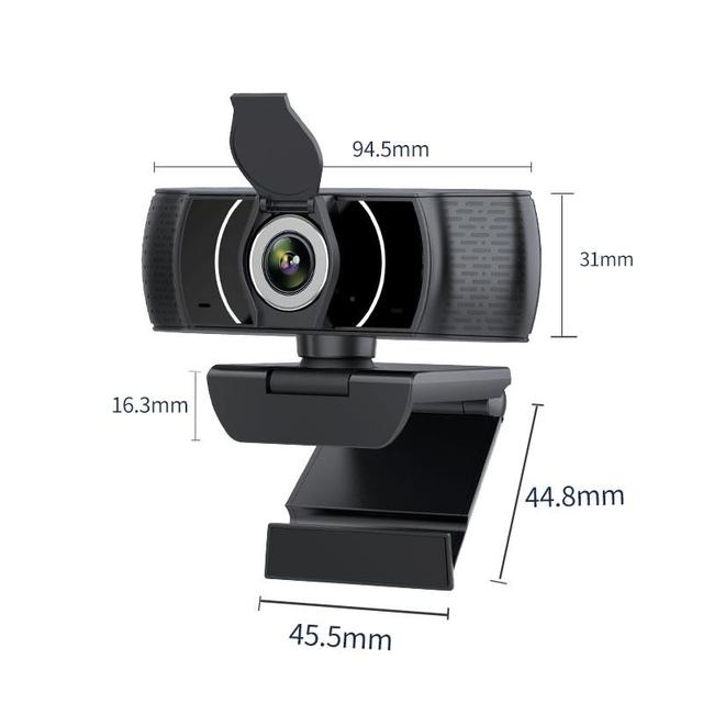 4MP 30fps 2K Color Autofocus USB Webcam Multi-Purpose Meeting Video FOV90° Microphone Conference Calls Privacy Shutter VoIP