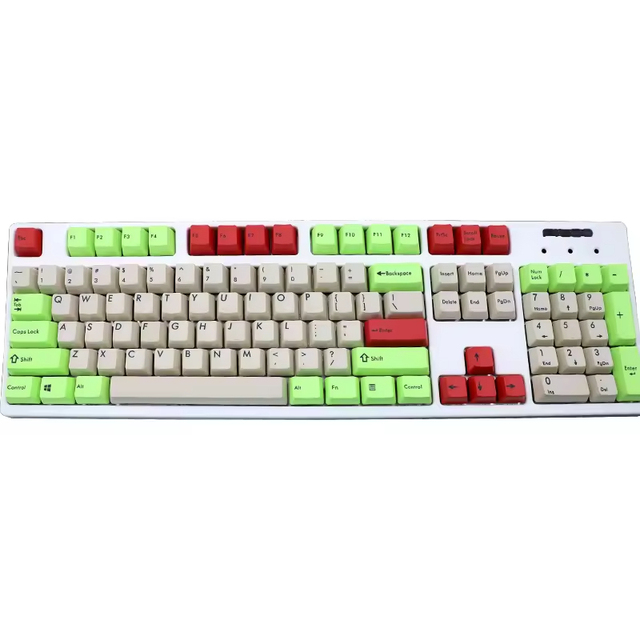 104-Key PBT Sublimation Large Carbon Mechanical Keyboard Keycap Set OEM Red Gray Cherry Axis with Keycaps