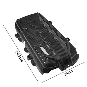 Pour Chevrolet <span class=keywords><strong>Corvette</strong></span> C8 2020-2024, capot moteur en fibre de carbone, accessoires de voiture, remplacement en carbone véritable - Product Image 3