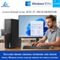 Computadora de Escritorio Lenovo ThinkCentre K70 Nueva, I3-14100, 8GB/16GB DDR5, NVMe SSD+HDD, Monitor de 27'', PC para Oficina y Negocios, Windows