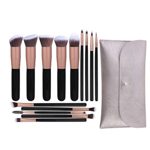 14 or 16 Pack Professional Stock Travel Makeup Brush Set Private Label With Sponger Brush Cleaner <b>Customized</b> Cosmetics Brush Kit - Product Image 3