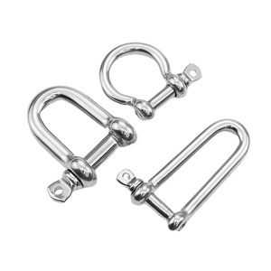 Matériel de quincaillerie de levage pour l'industrie de la construction, en acier inoxydable 304 robuste, surface polie, double crochet, boucle en U, manille en D - Product Image 1