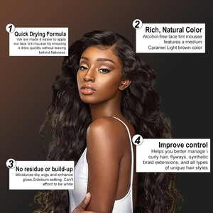 Pelucas de encaje de mezcla precisa que combinan con tono de piel Aspecto natural semipermanente Mousse de tinte de encaje - Product Image 3