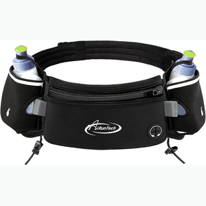 Cinturón de hidratación de muestra gratis con frasco de 10 oz para correr y entrenar, con bolsillo con cremallera para empacar elementos esenciales, viaje ultraligero - Product Image 6