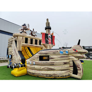 Tobogán Acuático Inflable Comercial Pirata, Tobogán Inflable Gigante para Uso en Seco y Mojado, Precio de Fábrica, Tobogán Inflable con Forma de Barco Pirata en Venta - Product Image 3