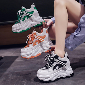 Dropshipping Logo personalizzato 2022 estate autunno zeppe grosse da donna scarpe <span class=keywords><strong>con</strong></span> tacco <span class=keywords><strong>Sneakers</strong></span> <span class=keywords><strong>bianche</strong></span> traspiranti per donna - Product Image 5