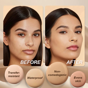 Khuôn mặt tốt nhất cho phụ nữ da đen Shades bảo hiểm đầy đủ Vegan Kem trang điểm kem che khuyết điểm nền tảng - Product Image 3