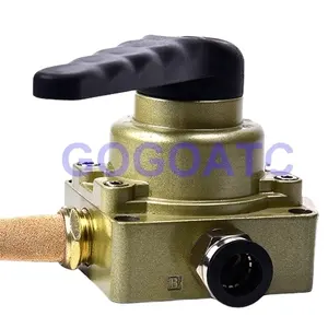 GOGO 4 way 3 position Pneumatic air hand switch valve HV-02/03/04 HV400-04 Port 1/4 3/8 1/2" BSP Manual operated control valve
