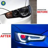 YU GUANG pour Mitsubishi Lancer 2009-2016 accessoires d'éclairage de voiture phare EVO mise à niveau phare LED phare DRL lampe frontale