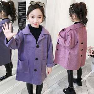 Nuevo Abrigo de Lana para Niña, Elegante y Formal, para Otoño e Invierno, con Bolsillos y Solapa, Cierre de un Solo Botón - Product Image 2