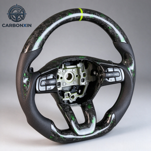 Volant sport en fibre de carbone forgé sur mesure pour Honda Fit GE Civic 8ème génération FD Life 2005 2006 2007 2008 2009 2010 2011 2012 - Product Image 2