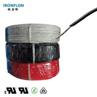 Cable Eléctrico de Alta Tensión de 3KV, Resistente al Calor, 1911 22AWG, Cable de Cobre Niquelado Trenzado con Aislamiento de PFA
