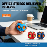 Balle anti-stress portable à pression, 3 textures (lisse, à picots, irrégulière), jouet de décompression pour soulager le stress, cadeau
