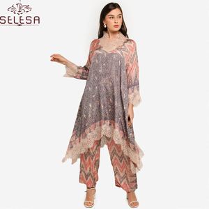 2019 Ultima Moda Hiasan Tepi Abaya Tessuto Materiale Donne Kebaya Con Baju Melayu Tidur <span class=keywords><strong>Katun</strong></span> - Product Image 4