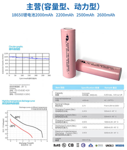 Batterie au lithium-ion rechargeable cylindrique 18650 certifiée BIS 3.7V 2600mAh INR18650 batterie au lithium-ion cylindrique BIS - Product Image 3