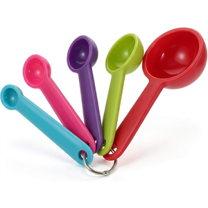 Ensemble de cuillères doseuses en silicone de qualité alimentaire, non toxiques, résistantes à la chaleur, ustensiles de cuisson avec trou de suspension - Product Image 1