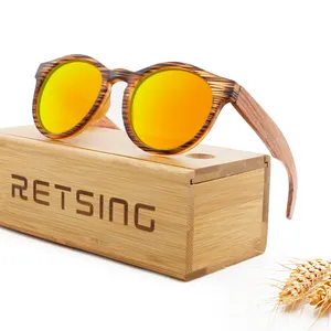 Забавные пользовательские логотипы поляризованные бамбуковые очки солнцезащитные очки для женщин