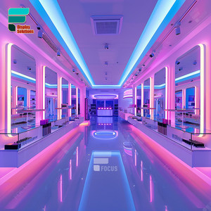 Đẹp cửa hàng thời trang thiết kế mỹ phẩm truy cập đứng nước hoa kính kệ tủ Tóc Giả Slate tường hiển thị cho vẻ đẹp cửa hàng - Product Image 2