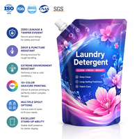 Lessive liquide de voyage détachante en Doypack avec bec verseur, pochette personnalisée pour hôtels, appartements et maisons d'hôtes