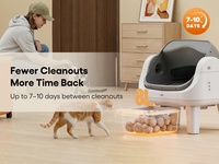 PETPIVOT AutoScooper 12 Lite Bac à litière automatique pour chat, entrée par marchepied détachable, accès facile pour les chats, multi-chats, nettoyage facile