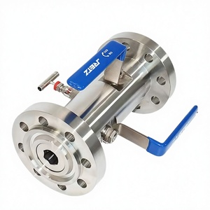 Vanne de coupure à boisseau sphérique double isolation en acier inoxydable 304 personnalisée, à passage plein, avec manomètre, pour applications de régulation de trafic QYX41F -16P, haute performance - Product Image 3