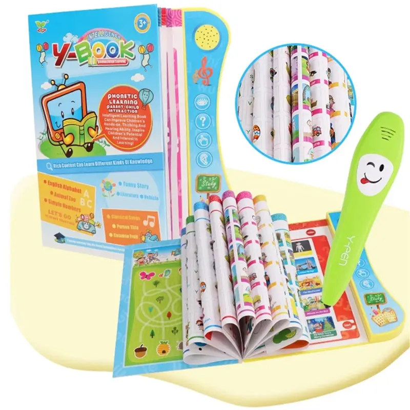 Kids Electronic Smart My English ABS Sound Children Story Touch Reading Machine Voice Audio Talking Book with Learning Speak Pen