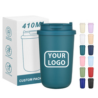 Mug de voyage isotherme en acier inoxydable 410 ml, anti-fuite, impression de logo personnalisée, cadeau pour entreprise, mariage, Noël