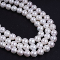 Perles d'eau douce rondes de forme Edison de couleur blanche de qualité A de 10 à 13 mm pour la fabrication de bijoux
